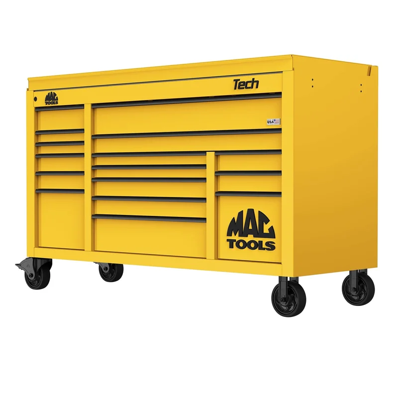 Tech Series 16-Drawer Drop Top Workstation - Sunburst Yellow