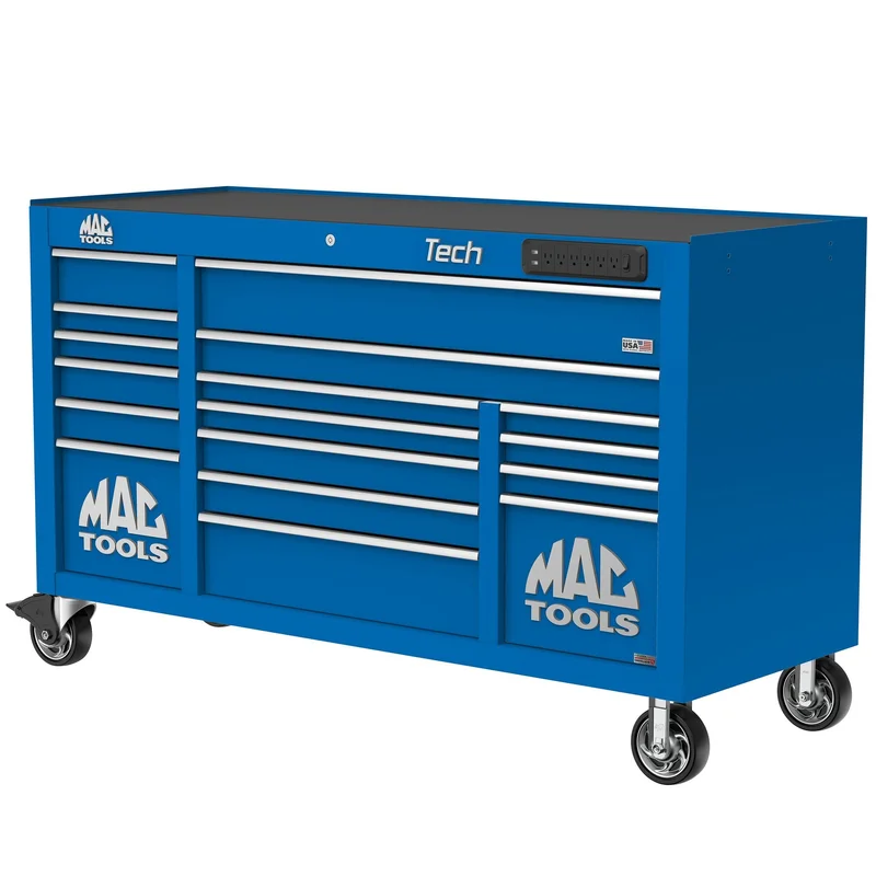 Tech Series 16-Drawer Workstation with PowerTech Drawer - Sapphire Blue
