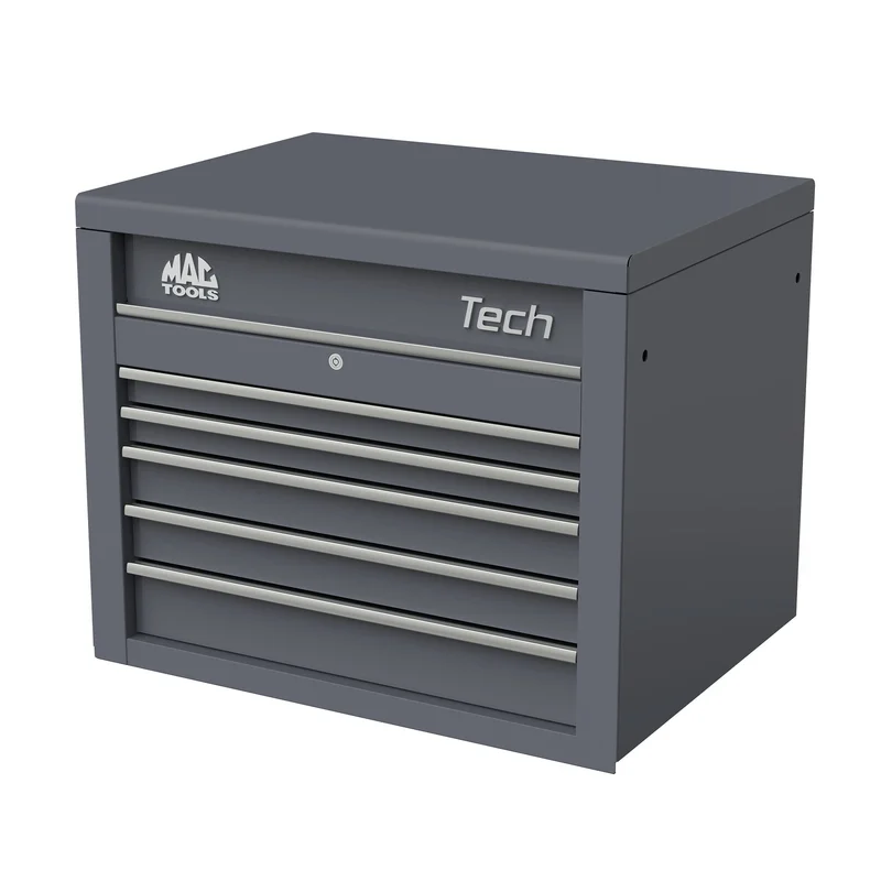 Tech Series 5-Drawer Top Chest - Carbon Gray