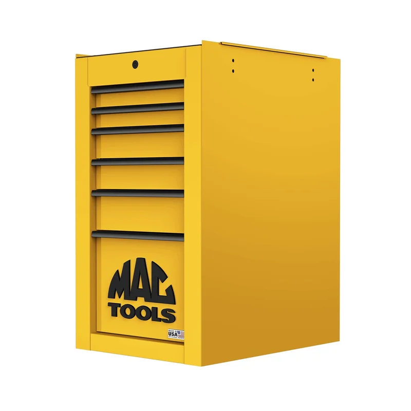 Tech Series 6-Drawer Side Cabinet with PowerTech Drawer - Sunburst Yellow