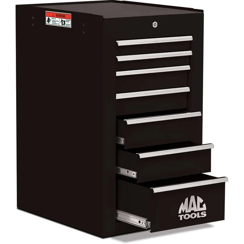 Tech Series 7-Drawer Side Cabinet - Galaxy Black