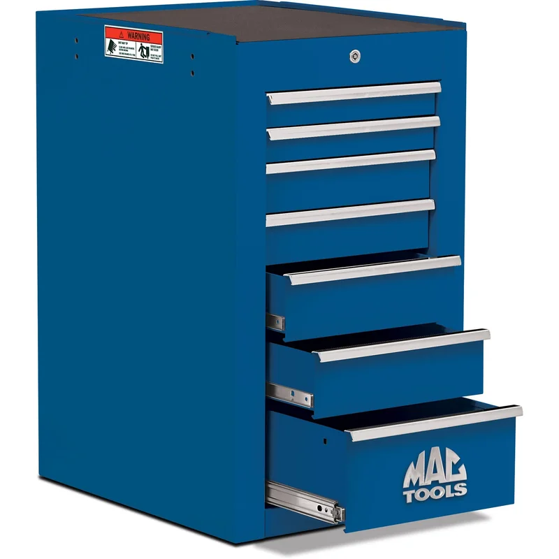Tech Series 7-Drawer Side Cabinet - Sapphire Blue