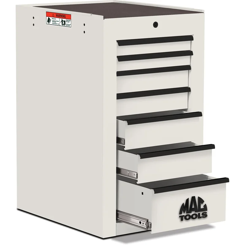 Tech Series 7-Drawer Side Cabinet - Titanium White