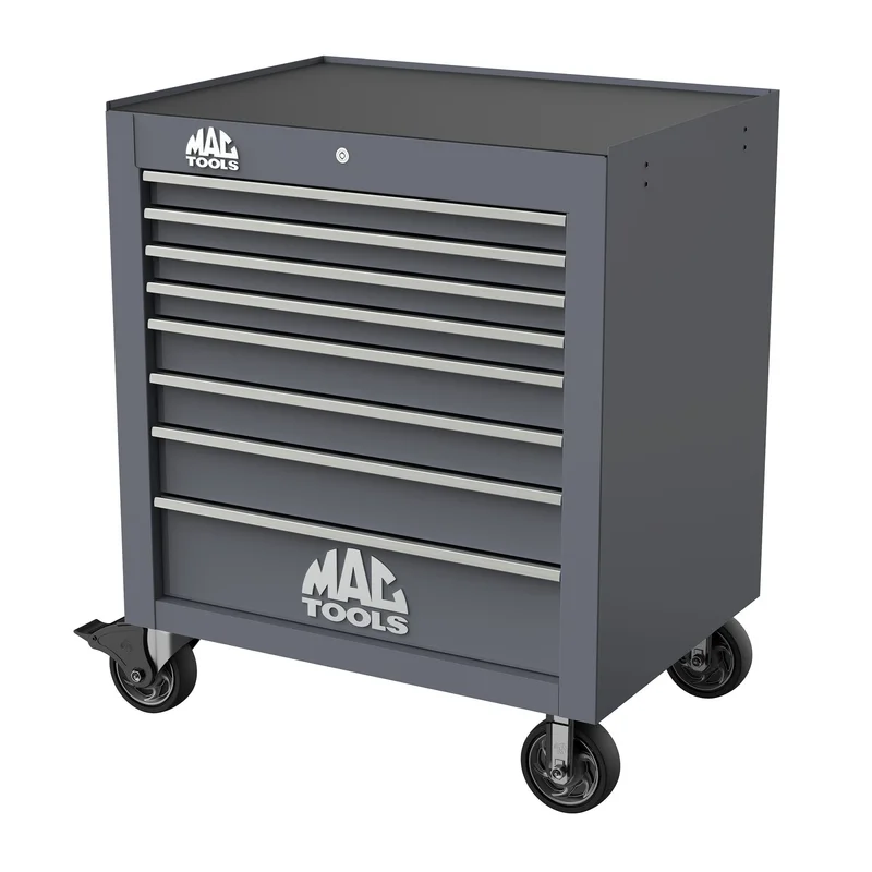 Tech Series 8-Drawer Workstation - Carbon Gray