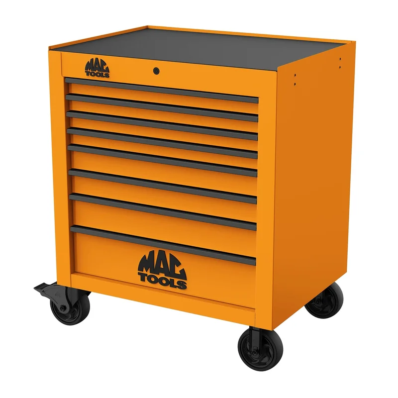 Tech Series 8-Drawer Workstation - Fireball Orange