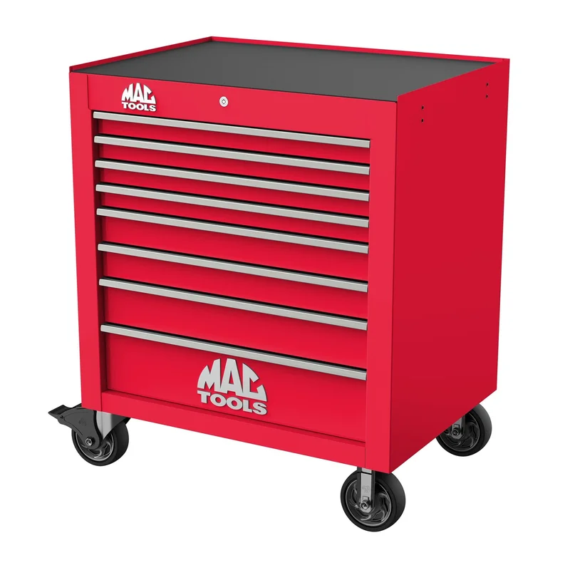 Tech Series 8-Drawer Workstation - Firebrick Red