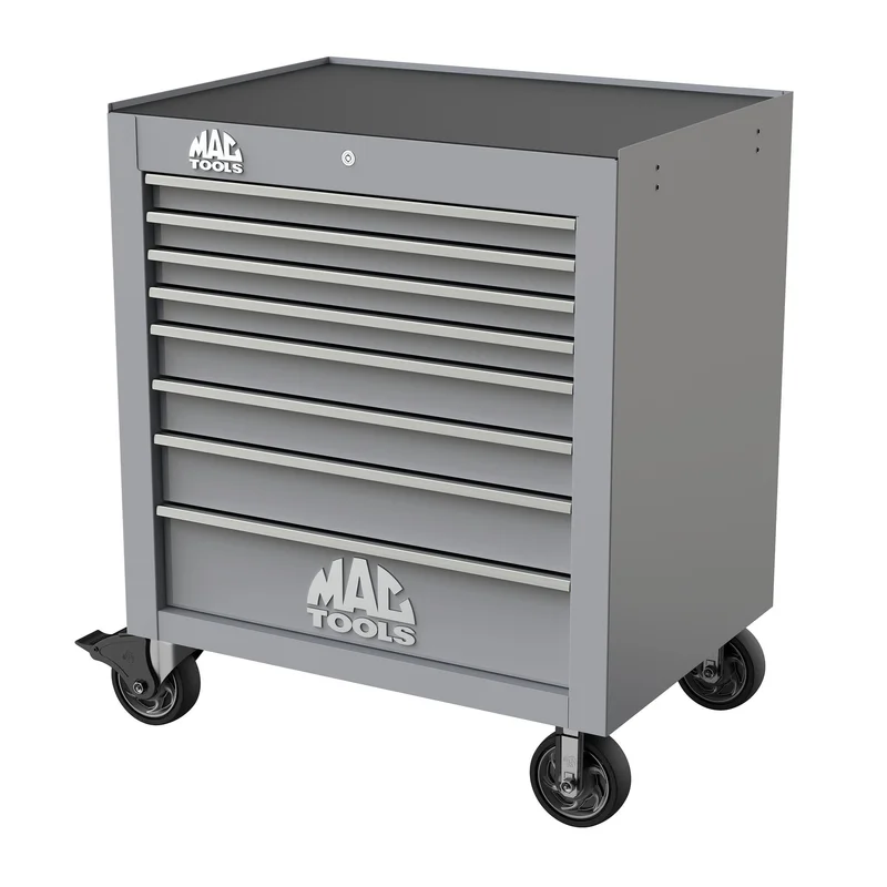 Tech Series 8-Drawer Workstation - Mica Gray