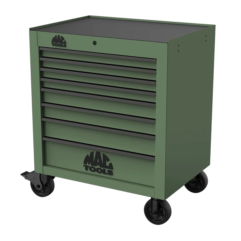 Tech Series 8-Drawer Workstation - Olive Green