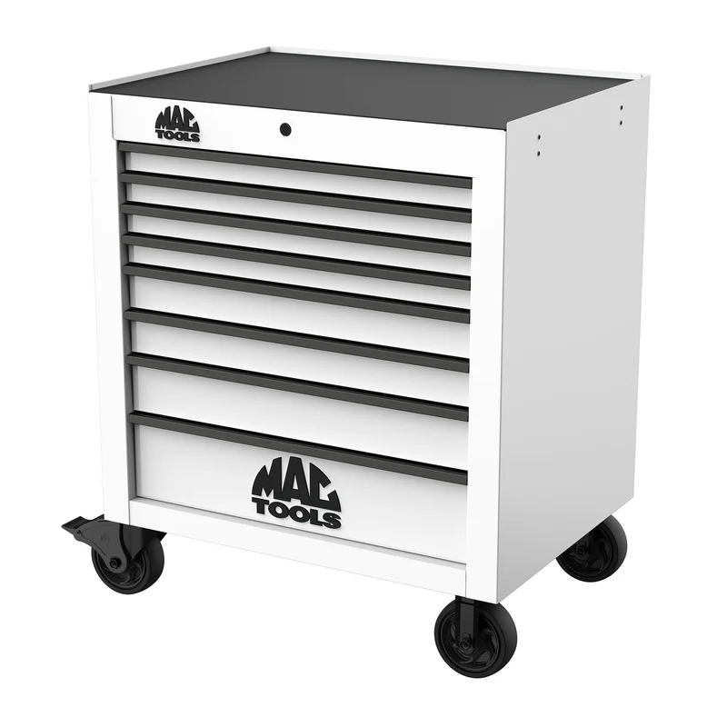 Tech Series 8-Drawer Workstation - Titanium White