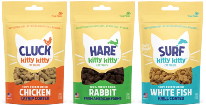 Treat Planet Cluck Kitty Kitty 100% Freeze-Dried Chicken Treat with Catnip Coating
