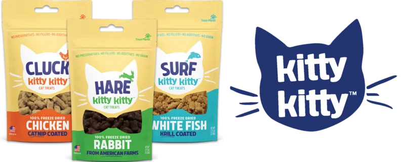 Treat Planet Kitty Kitty Surf 100% Freeze Dried White Fish Cat Treat with Krill Coating