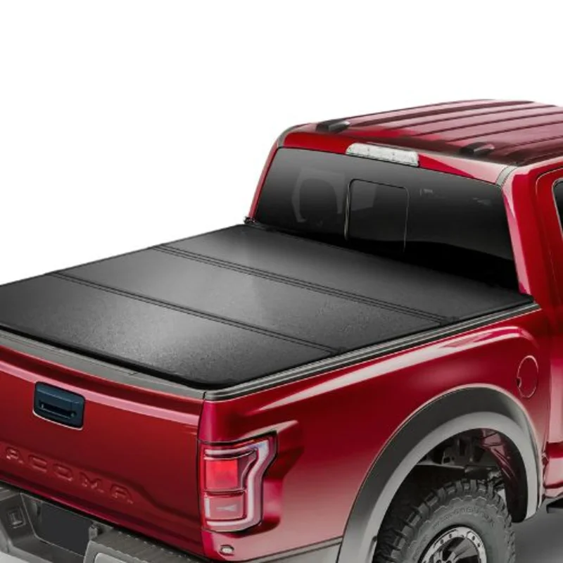 Tri-Fold Truck Bed Tonneau Cover for 2016-2023 Toyota Tacoma 5' Bed (60.5") 400 lbs Load Capacity LED Light Quick Folding Black Fits 5.0' x 4.6' Inside Bed