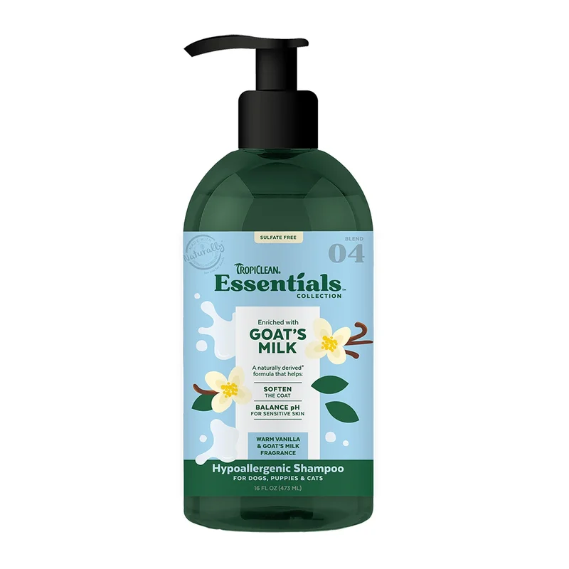 TropiClean Goats Milk Hypoallergenic Shampoo For Dogs, Puppies And Cats