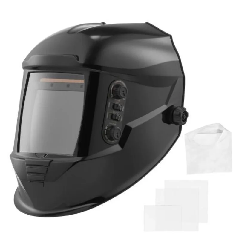 True Color Welding Helmet Auto Darkening Solar Powered Welder Hood with 4 Arc Sensors for TIG MIG ARC
