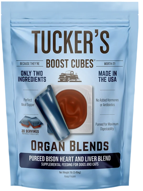 Tucker's Boost Cubes Pureed Bison Heart and Liver Blend