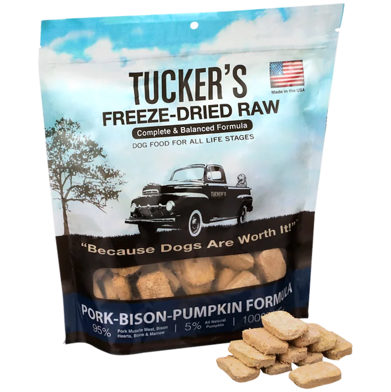 Tucker's Freeze Dried Pork Bison Pumpkin Dog Food