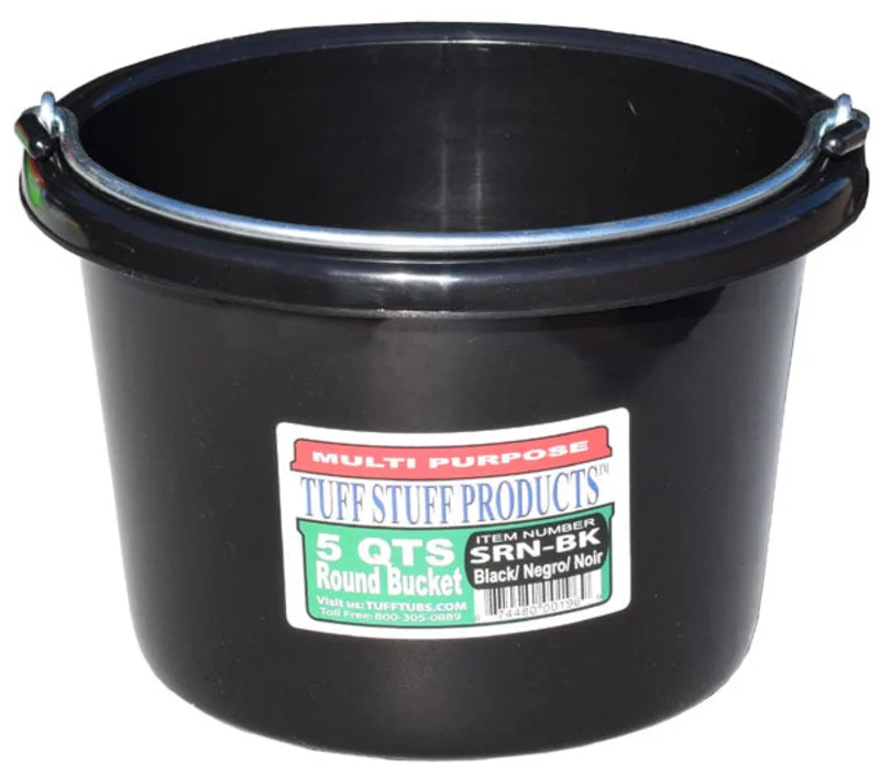 Tuff Stuff Round Bucket Black