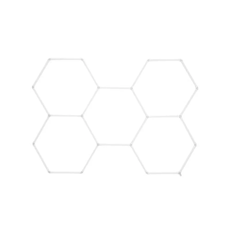 Ultra Bright 26400LM Modular Hexagon LED Garage Ceiling Lighting 5 Grid System