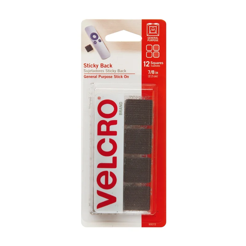 VELCRO BRAND STICKY BACK SQUARES Black