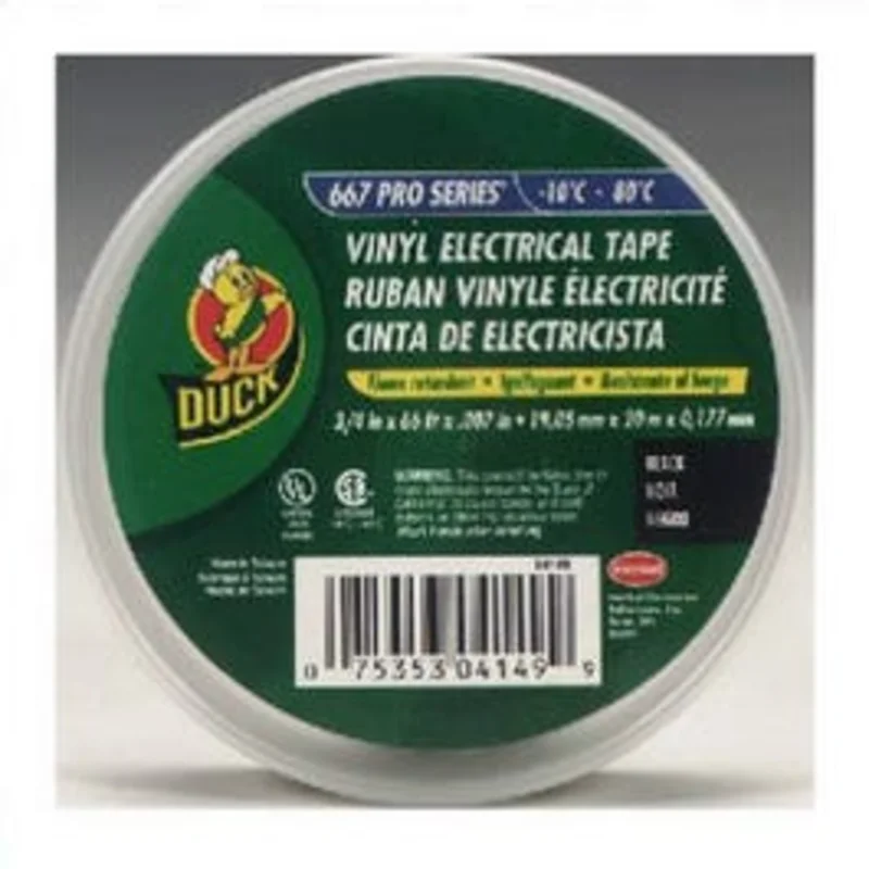 Vinyl Electrical Tape, Black, .75-Inch x 66-Ft.
