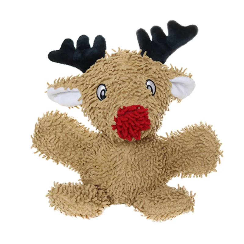 VIP Products Mighty Micro Ball Medium Reindeer Holiday Squeaky Dog Toy