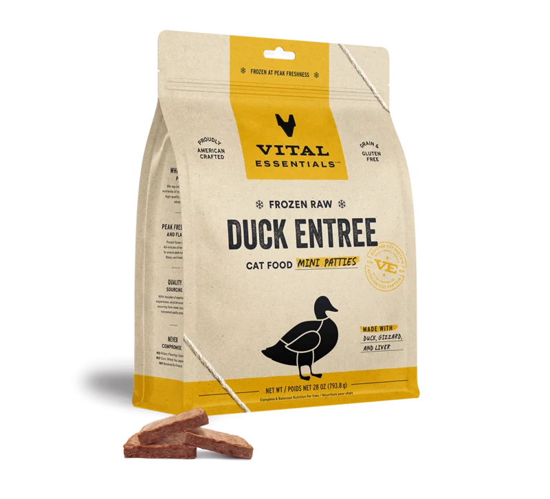 Vital Essentials Frozen Raw Duck Mini Patties Cat Food