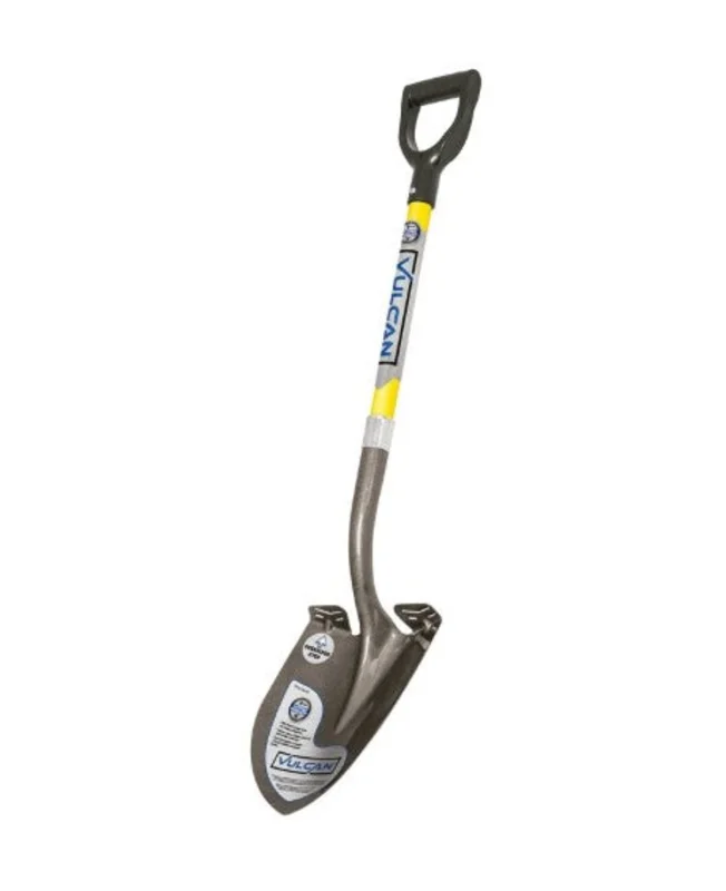 Vulcan PRY-F Shovel Steel Blade Fiberglass Handle D-Shaped Handle