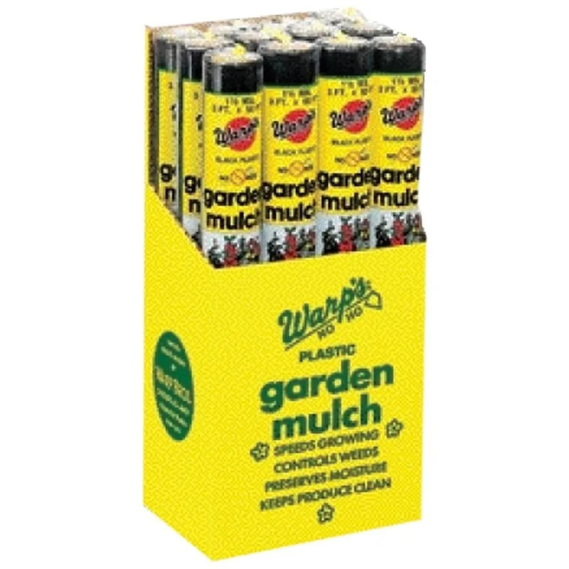 WARP'S NO-HOE GARDEN MULCH 1.5 MIL BLACK