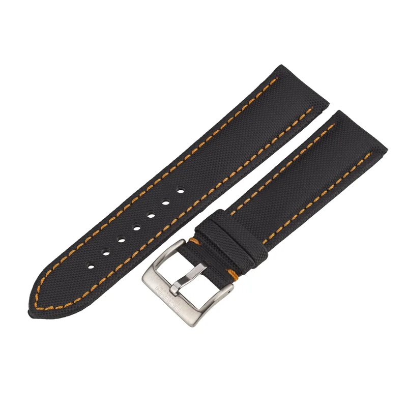 Water Resistant Black/Orange Ocean Crawler Kevlar Strap - 22mm