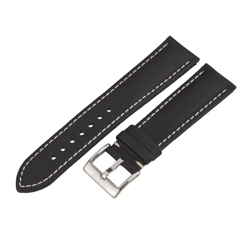 Water Resistant Black/White Ocean Crawler Kevlar Strap - 22mm