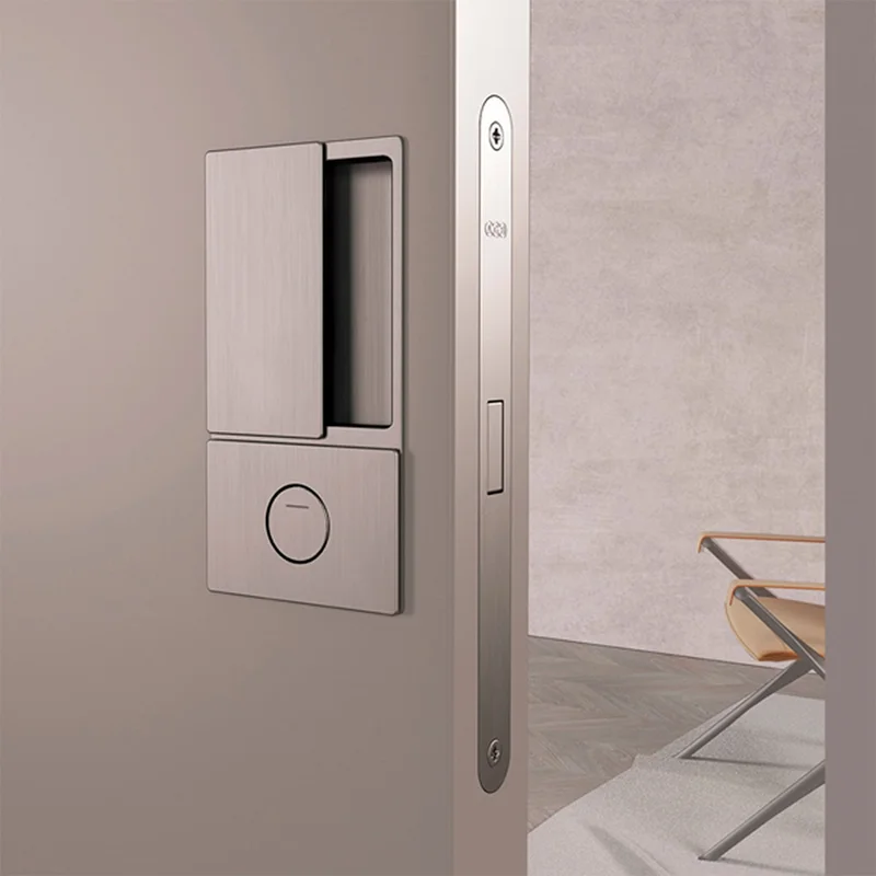 Wave - Minimal Handle and Lock for Internal Doors by MILCASA Satin Chromium Plated