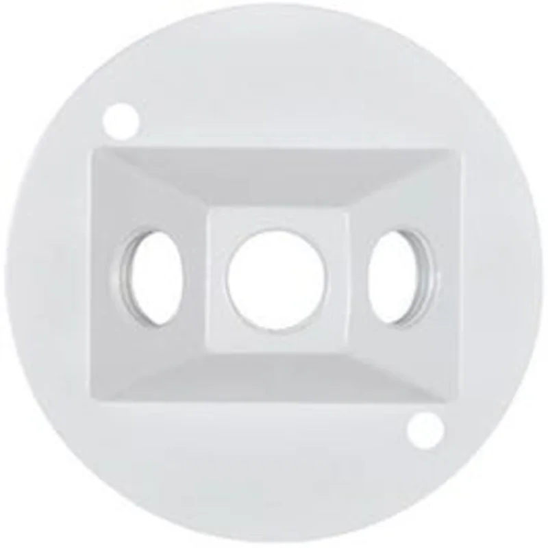 Weatherproof Round Lampholder Cover, White