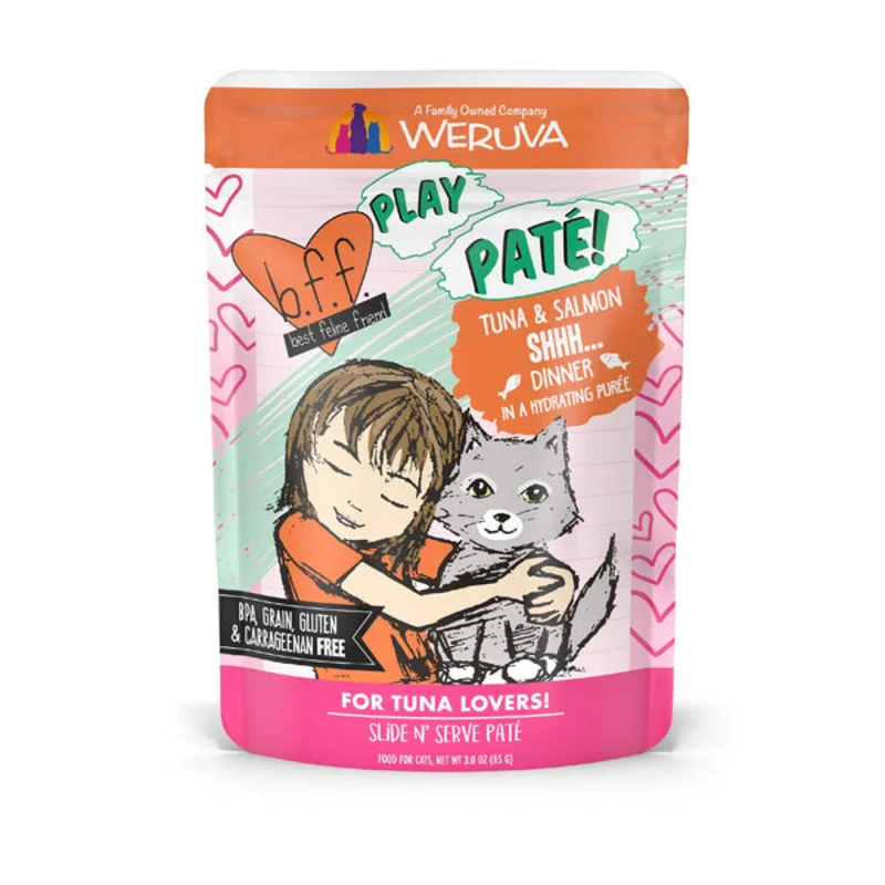 Weruva B.F.F. PLAY PAT! Tuna & Salmon Shhh... Dinner in a Hydrating Pure Cat Food