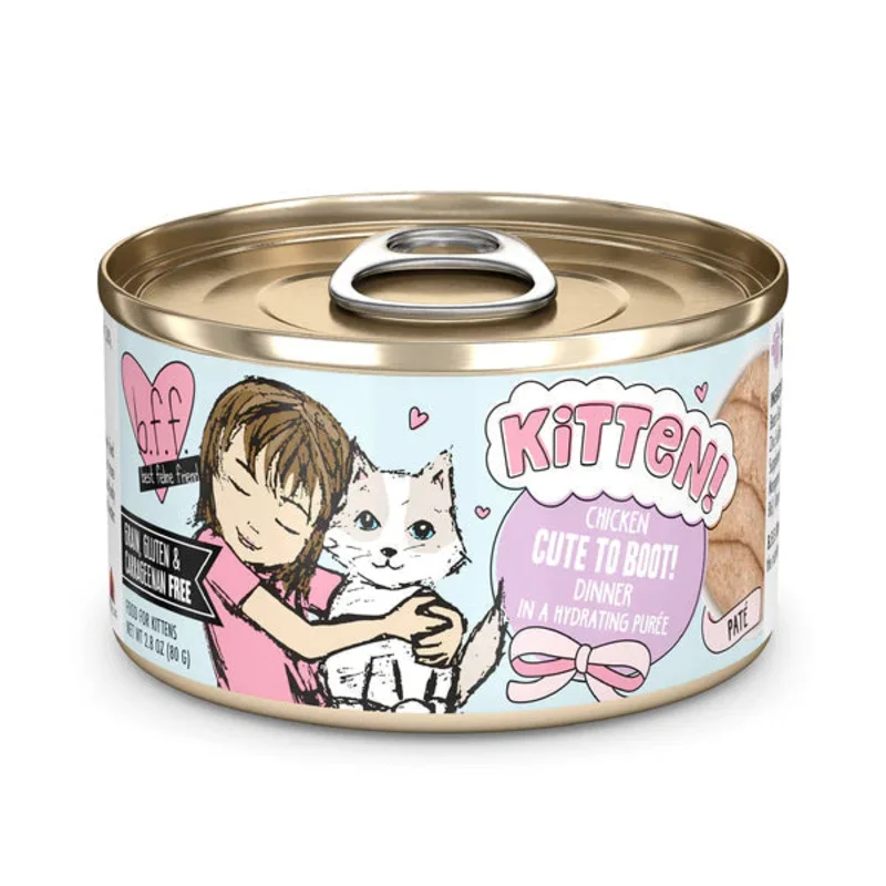 Weruva BFF Kitten! Chicken Cute To Boot! Chicken Dinner in a Hydrating Pure Cat Food
