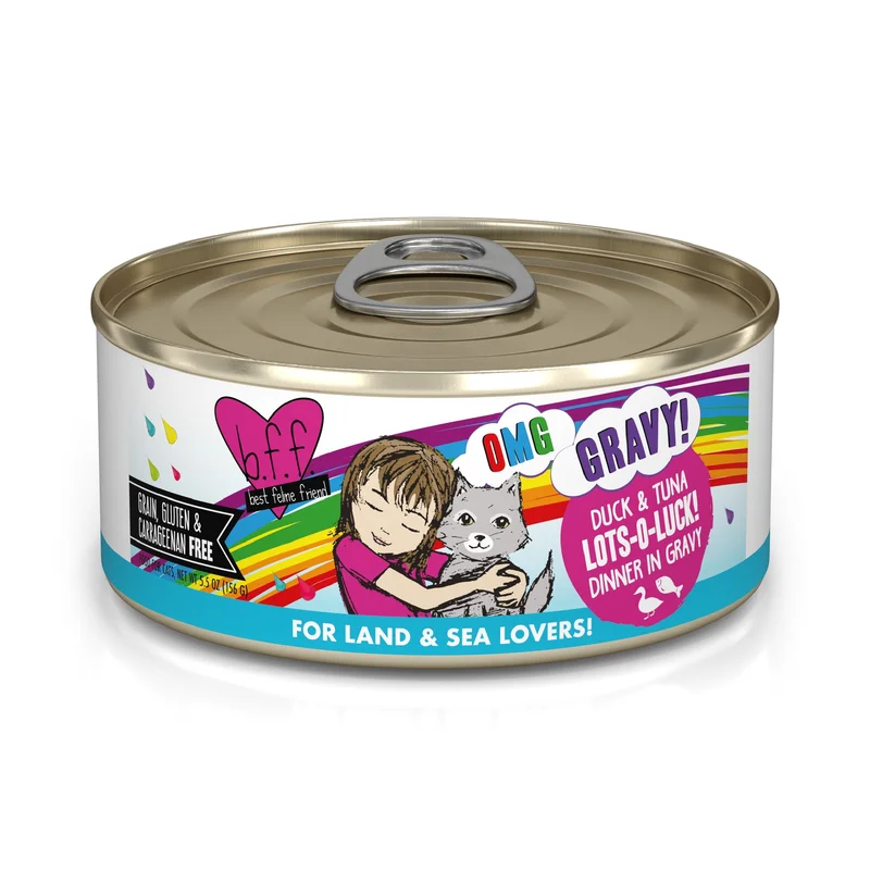 Weruva BFF Oh My Gravy Duck & Tuna Lots-O-Luck! Dinner in Gravy Canned Cat Food