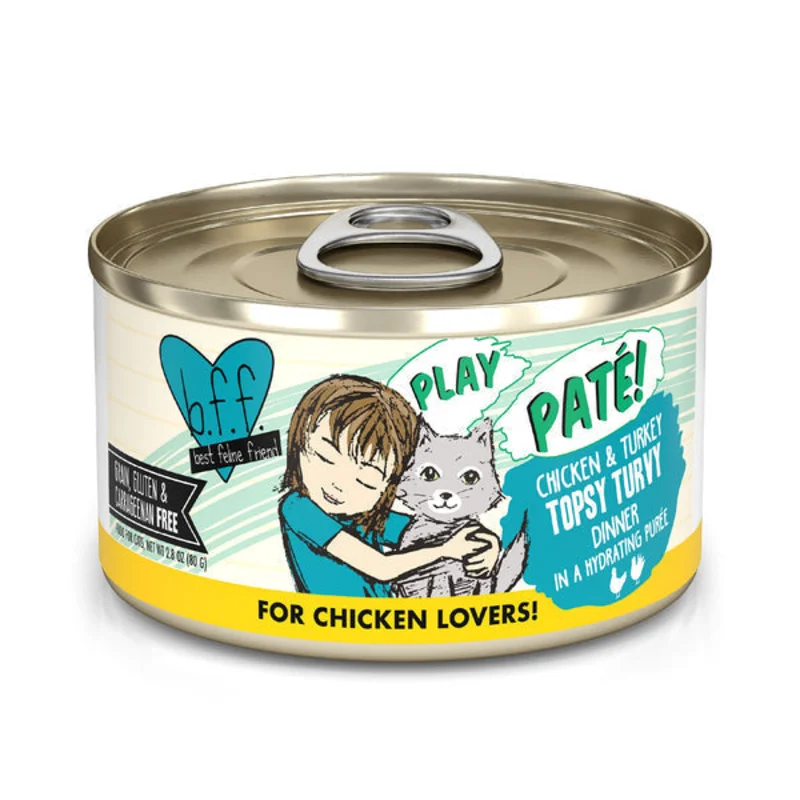 Weruva BFF PLAY Pat Chicken & Turkey Topsy Turvy Dinner in a Hydrating Pure Cat Food