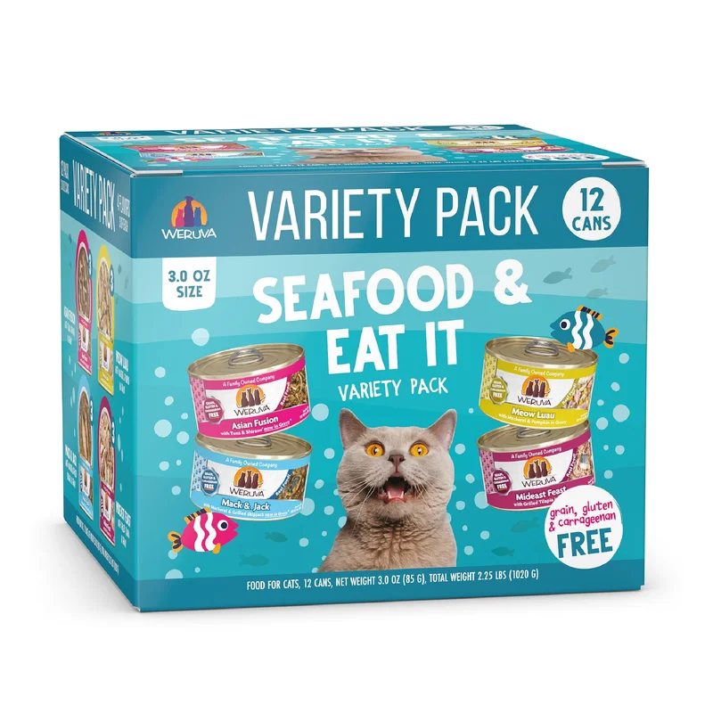 Weruva Classic Cat Food, Seafood and Eat It! Variety Pack