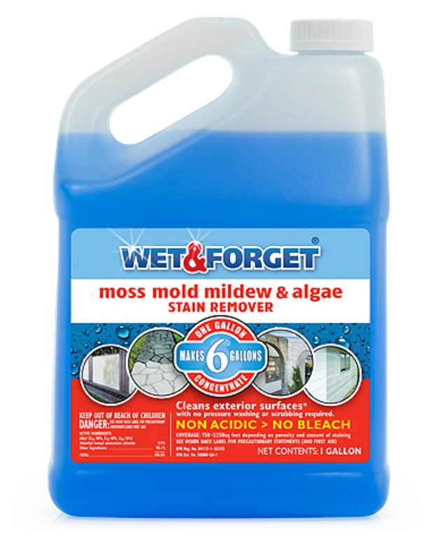 Wet & Forget Outdoor Cleaner Concentrate Moss, Mold, Mildew & Algae Stain Remover