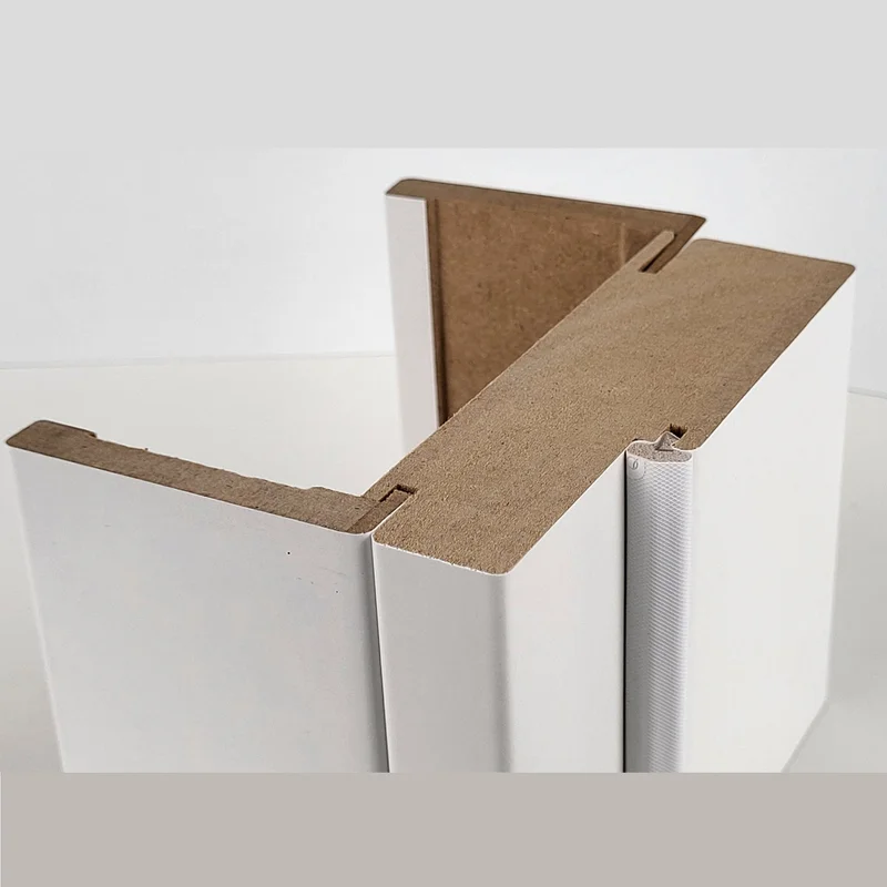 White Laminated Jamb/Casing for Compack 180/90 TRIFOLD Hardware Set. Made in Italy.
