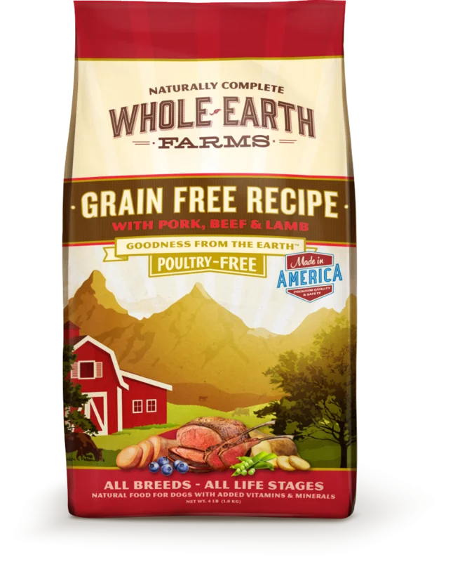 Whole Earth Farms Grain Free Recipe with Pork, Beef and Lamb Dry Dog Food