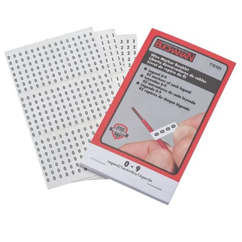 Wire Marker Booklet Legend 0-9 775101