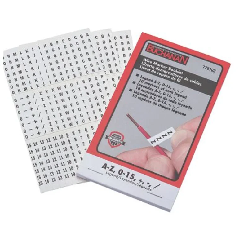 Wire Marker Booklet Legend A-Z 0-15 775102