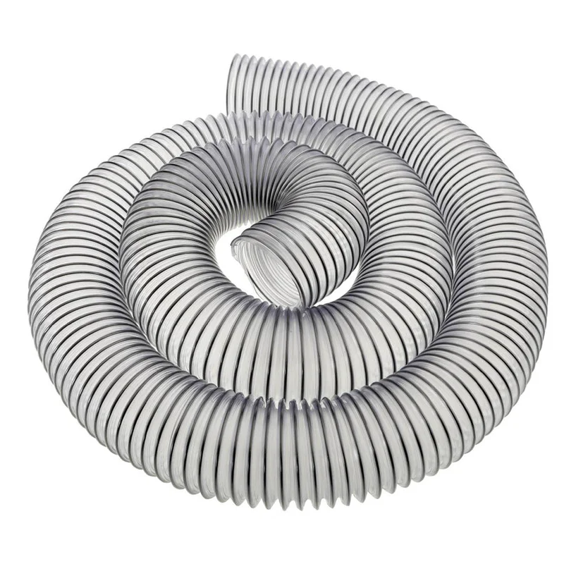 Wire-Reinforced Clear Dust Collection Hoses*
