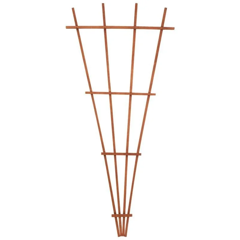WOOD FAN TRELLIS BROWN