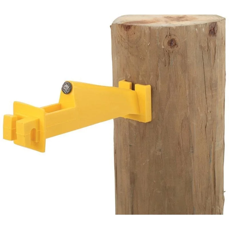 WOOD POST INSULATOR EXTENDER YELLOW