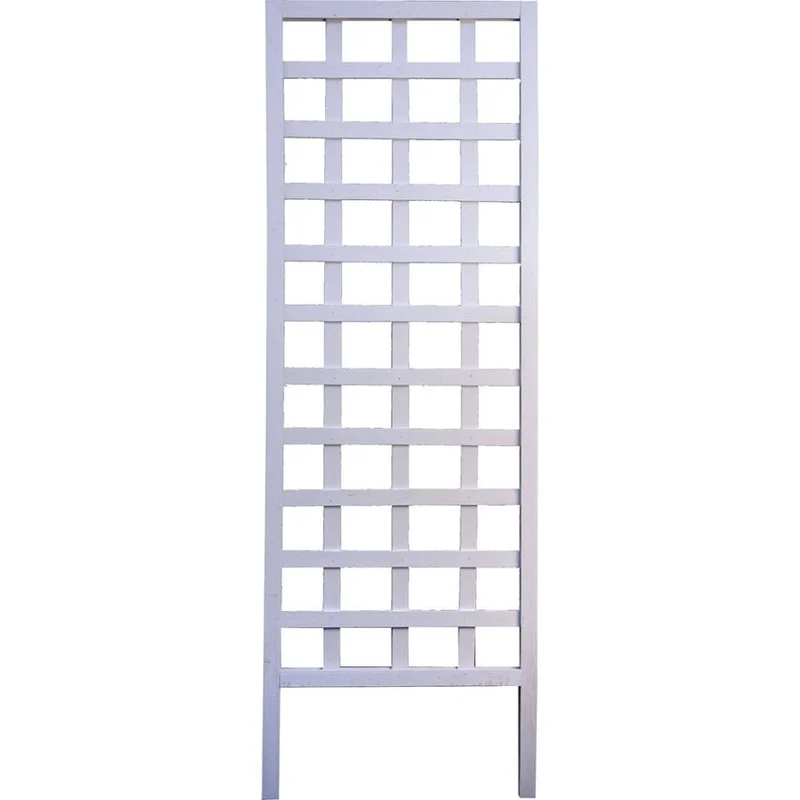 WOOD SQUARE FRAMED TRELLIS WHITE