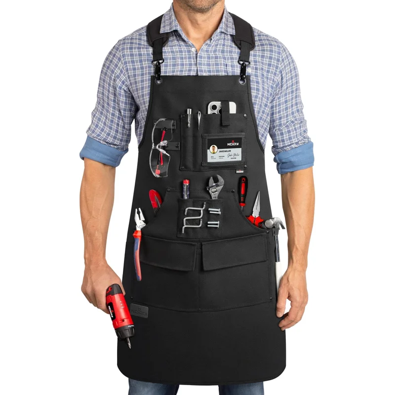WorkCraft+ Durable Functional Work Apron Black