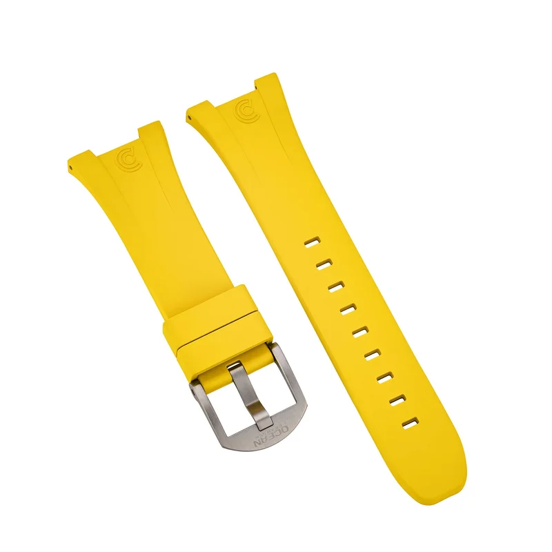Yellow Integrated Rubber Strap for Bolt - SS Buckle