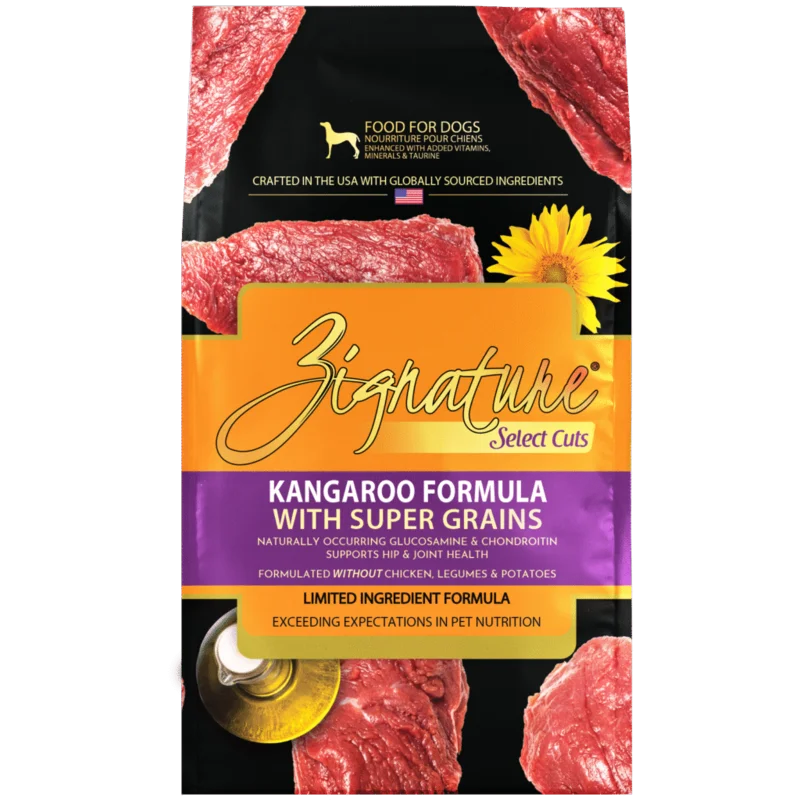 Zignature Select Cuts Kangaroo Formula with Super Grains Dry Dog Food