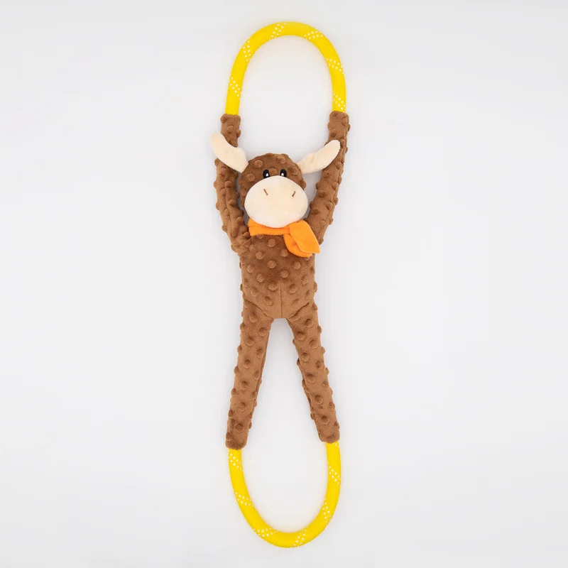 ZippyPaws RopeTugz Moose Dog Toy